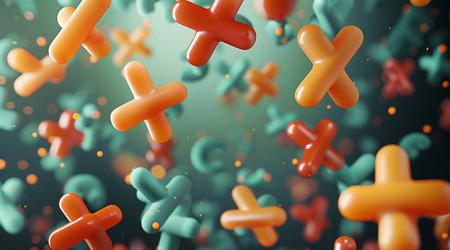 Fotorealistische afbeelding van plus-symbolen in verschillende formaten, zwevend in een lichte, moderne achtergrond