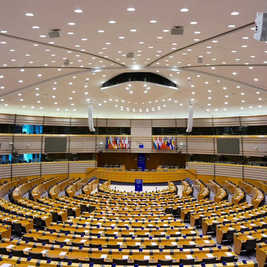 Het auditorium van het eurpese parlement