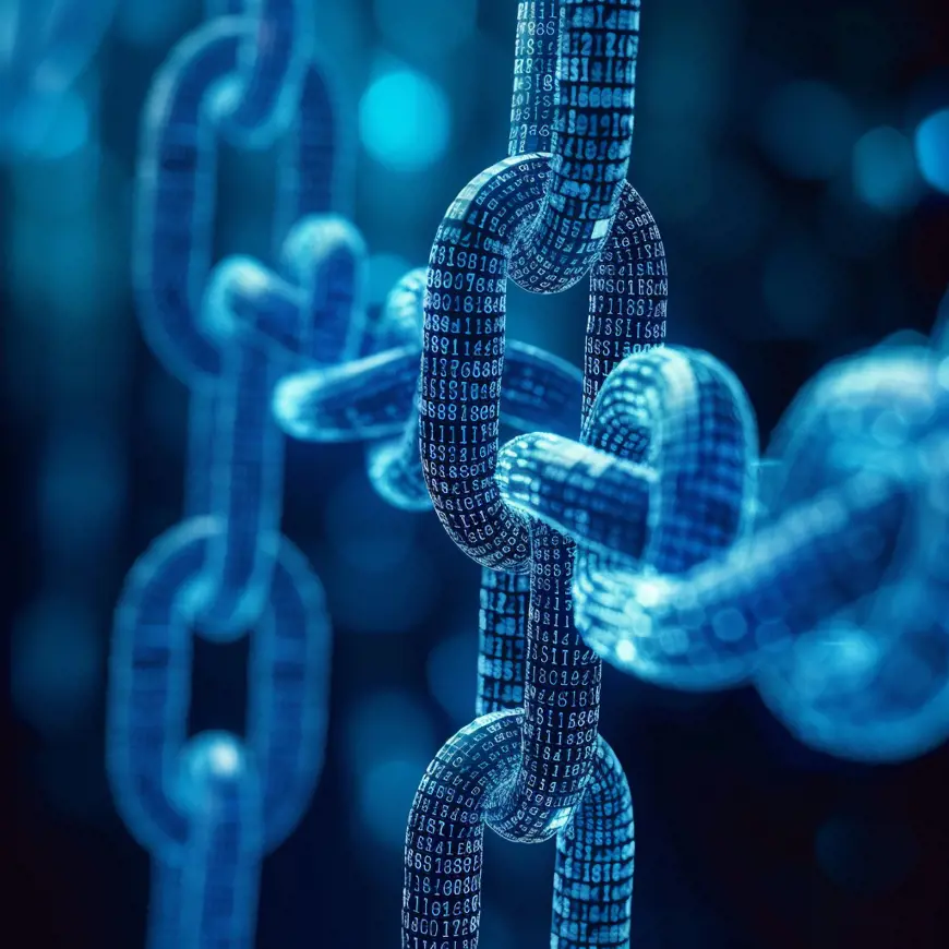 Visuele weergave van een blockchain.